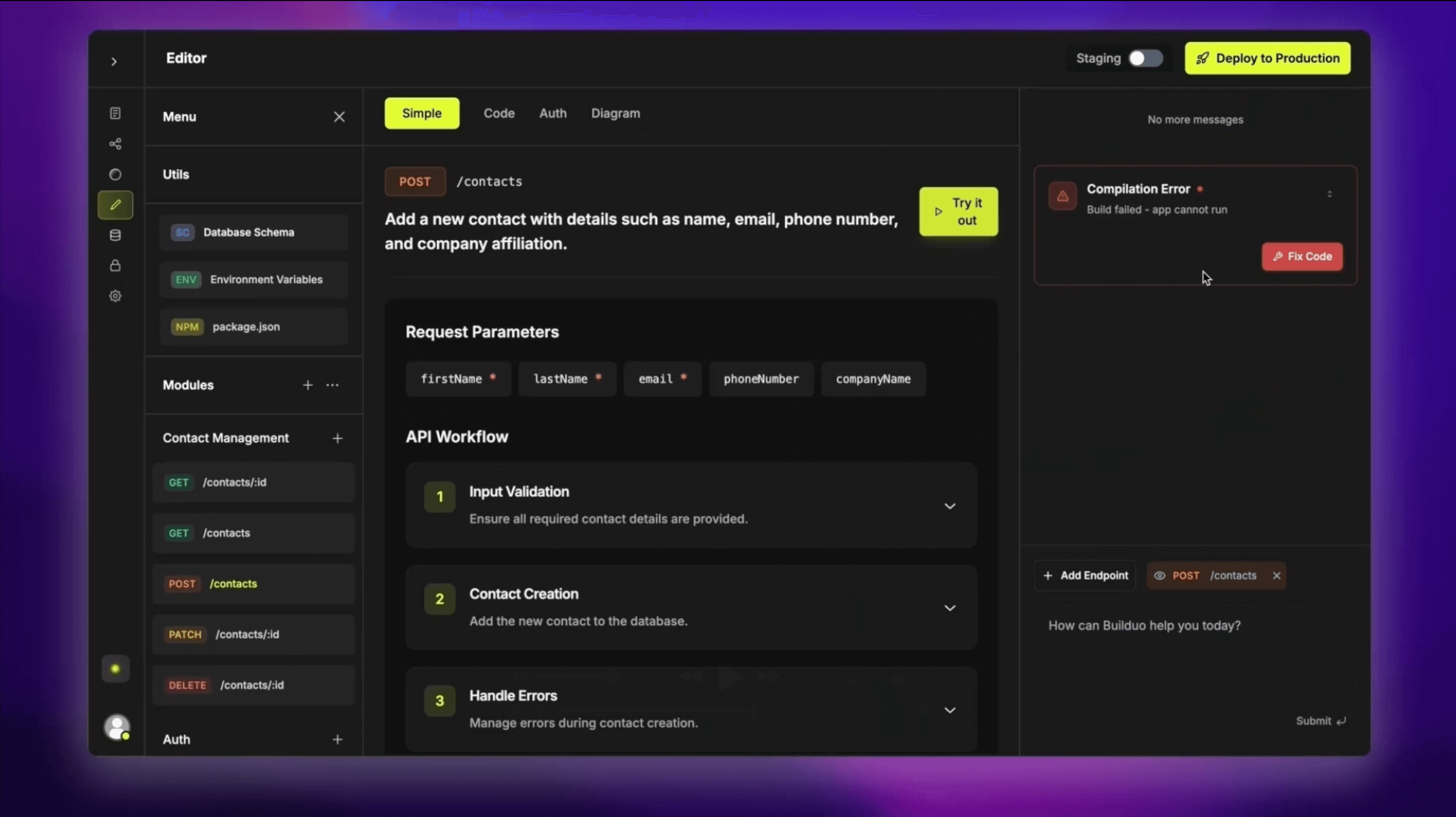 Builduo product demo