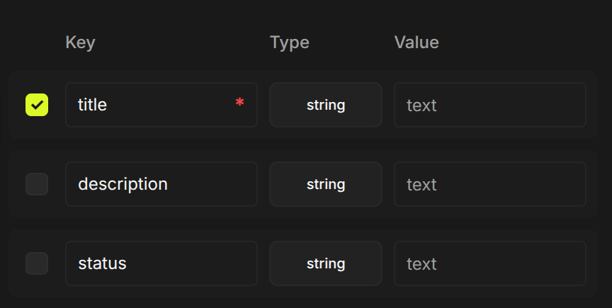 Production deployment interface